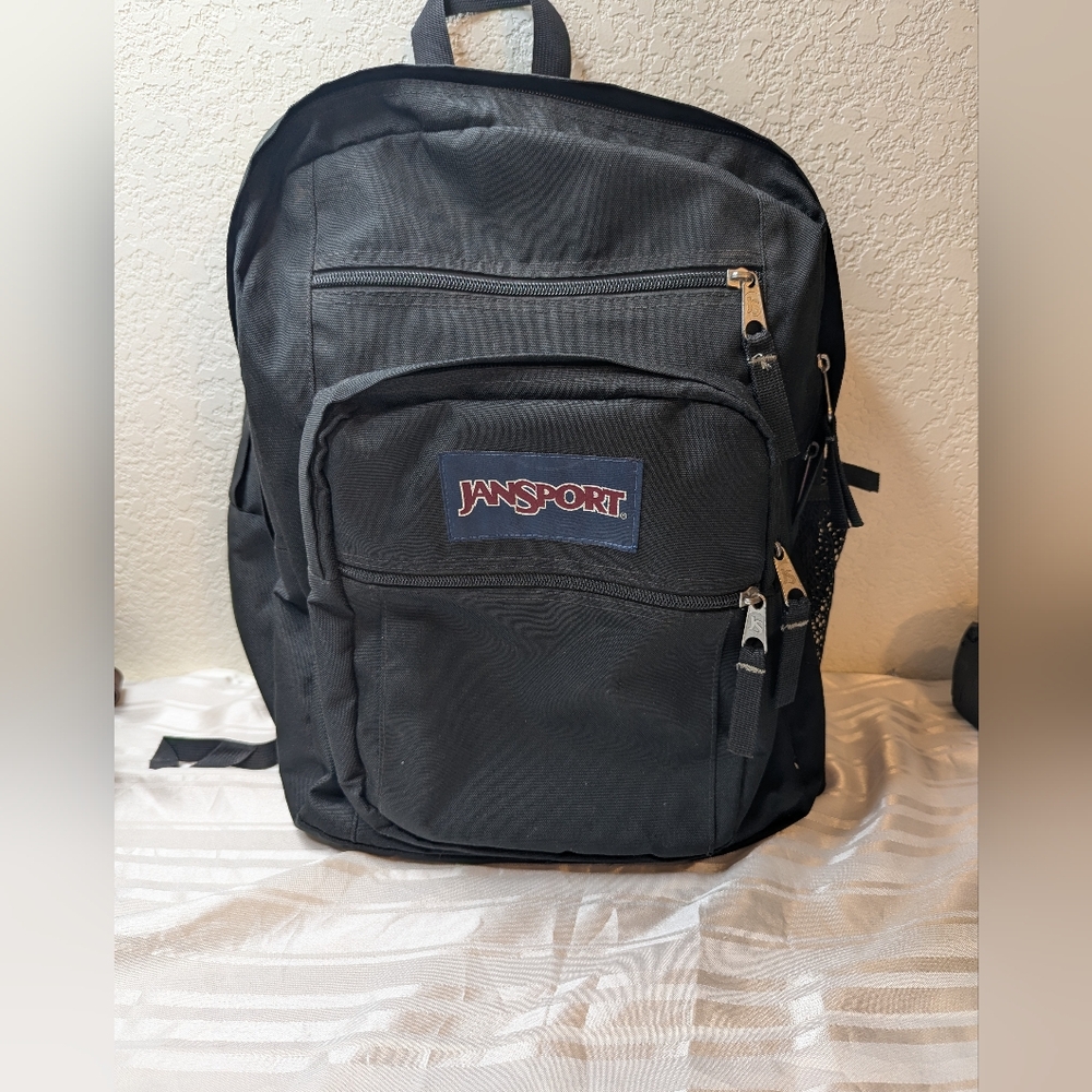 JanSport Backpack Big Student Black Laptop  School Bag Y2K Streetwear Vintage